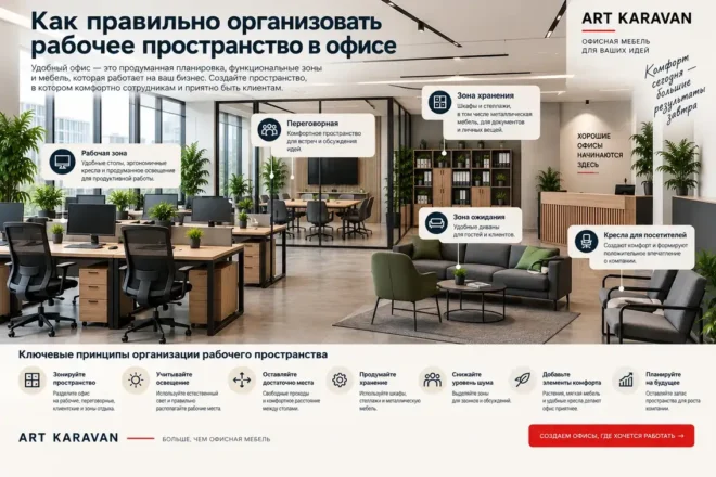 Как правильно организовать рабочее пространство в офисе